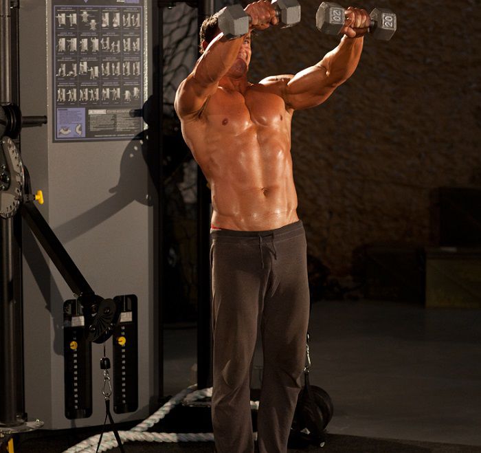 Side Laterals to Front Raise بالا آوردن جفت دمبل به کنار و جلو