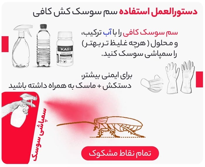 روش مصرف سم سوسک‌ کش کافی